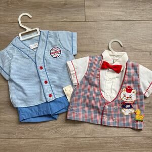 Vintage Cradle Togs shirt Vtg cotton candy little slugger outfit size 6months